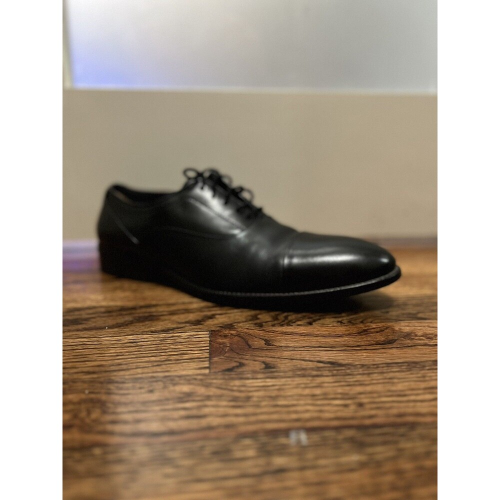 Johnston Murphy Mens Black Leather Dress Shoes Size 11.5 Used Couple Of Times